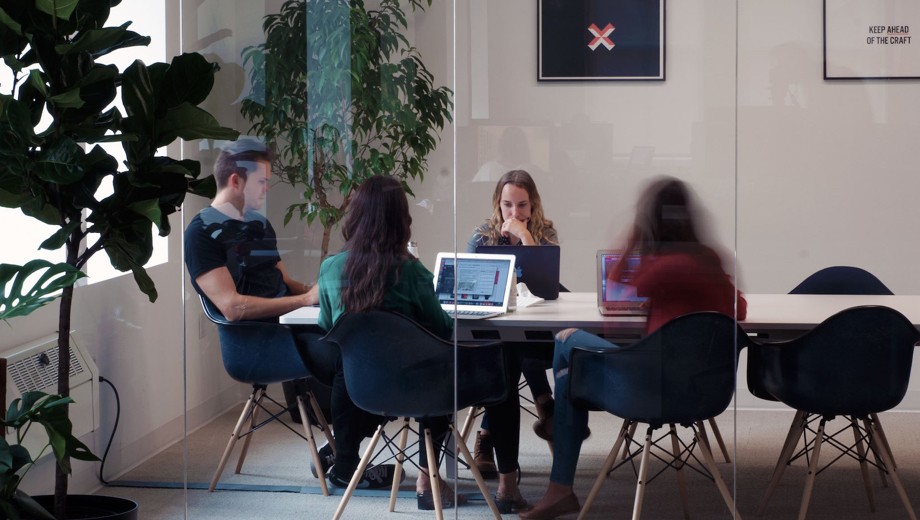 Boardroom of employees from the San Francisco Feed agency offices